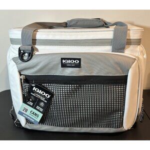 NWT IGLOO 4904050 Marine Elite Hard Liner Cooler White/Gray 28 Can Cooler Bag